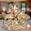 100 Floating Gold Pearls with Gold Sparkling Gems- Large Sizes- Fills 2 Gallons of The Floating Transparent Water Gels for Your Vases- with Pre-Measured Prep Bags for Best Results! view 1