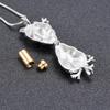 Anatomical Heart Cremation Locket Necklace Inside Tube Memorial Urn Jewelry For Ashes Of Loved One (Silver tone) view 3