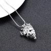 Anatomical Heart Cremation Locket Necklace Inside Tube Memorial Urn Jewelry For Ashes Of Loved One (Silver tone) view 4