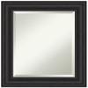 Amanti Art Black Bathroom Mirror for Over Sink, 25x21 Shipwreck Black Rectangle Vanity Mirror, Small Country Rustic Frame, Hangs Horizonally and Vertically, Bathroom Wall Decor, Beveled Edge view 1