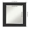 Amanti Art Black Bathroom Mirror for Over Sink, 25x21 Shipwreck Black Rectangle Vanity Mirror, Small Country Rustic Frame, Hangs Horizonally and Vertically, Bathroom Wall Decor, Beveled Edge view 4