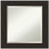 Amanti Art Bronze Bathroom Mirror for Over Sink, 25x21 Accent Bronze Rectangle Vanity Mirror, Small Traditional Frame, Hangs Horizonally and Vertically, Bathroom Wall Decor, Beveled Edge view 1