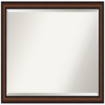 Amanti Art Brown Bathroom Mirror for Over Sink, 27x39 Yale Walnut Rectangle Vanity Mirror, Large Traditional Frame, Hangs Horizonally and Vertically, Bathroom Wall Decor, Beveled Edge