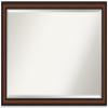 Amanti Art Brown Bathroom Mirror for Over Sink, 27x39 Yale Walnut Rectangle Vanity Mirror, Large Traditional Frame, Hangs Horizonally and Vertically, Bathroom Wall Decor, Beveled Edge view 1