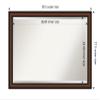 Amanti Art Brown Bathroom Mirror for Over Sink, 27x39 Yale Walnut Rectangle Vanity Mirror, Large Traditional Frame, Hangs Horizonally and Vertically, Bathroom Wall Decor, Beveled Edge view 4