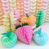8-Piece Honeycomb Paper Fruit Decorations, Pastel view 2