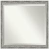 Amanti Art Silver Bathroom Mirror for Over Sink, 35x45 Waveline Silver Narrow Rectangle Vanity Mirror, X-Large Casual Frame, Hangs Horizonally and Vertically, Bathroom Wall Decor, Beveled Edge view 1