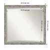 Amanti Art Silver Bathroom Mirror for Over Sink, 35x45 Waveline Silver Narrow Rectangle Vanity Mirror, X-Large Casual Frame, Hangs Horizonally and Vertically, Bathroom Wall Decor, Beveled Edge view 4