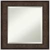 Amanti Art Bronze Bathroom Mirror for Over Sink, 26x22 Ridge Bronze Rectangle Vanity Mirror, Small Traditional Frame, Hangs Horizonally and Vertically, Bathroom Wall Decor, Beveled Edge view 1