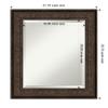 Amanti Art Bronze Bathroom Mirror for Over Sink, 26x22 Ridge Bronze Rectangle Vanity Mirror, Small Traditional Frame, Hangs Horizonally and Vertically, Bathroom Wall Decor, Beveled Edge view 4