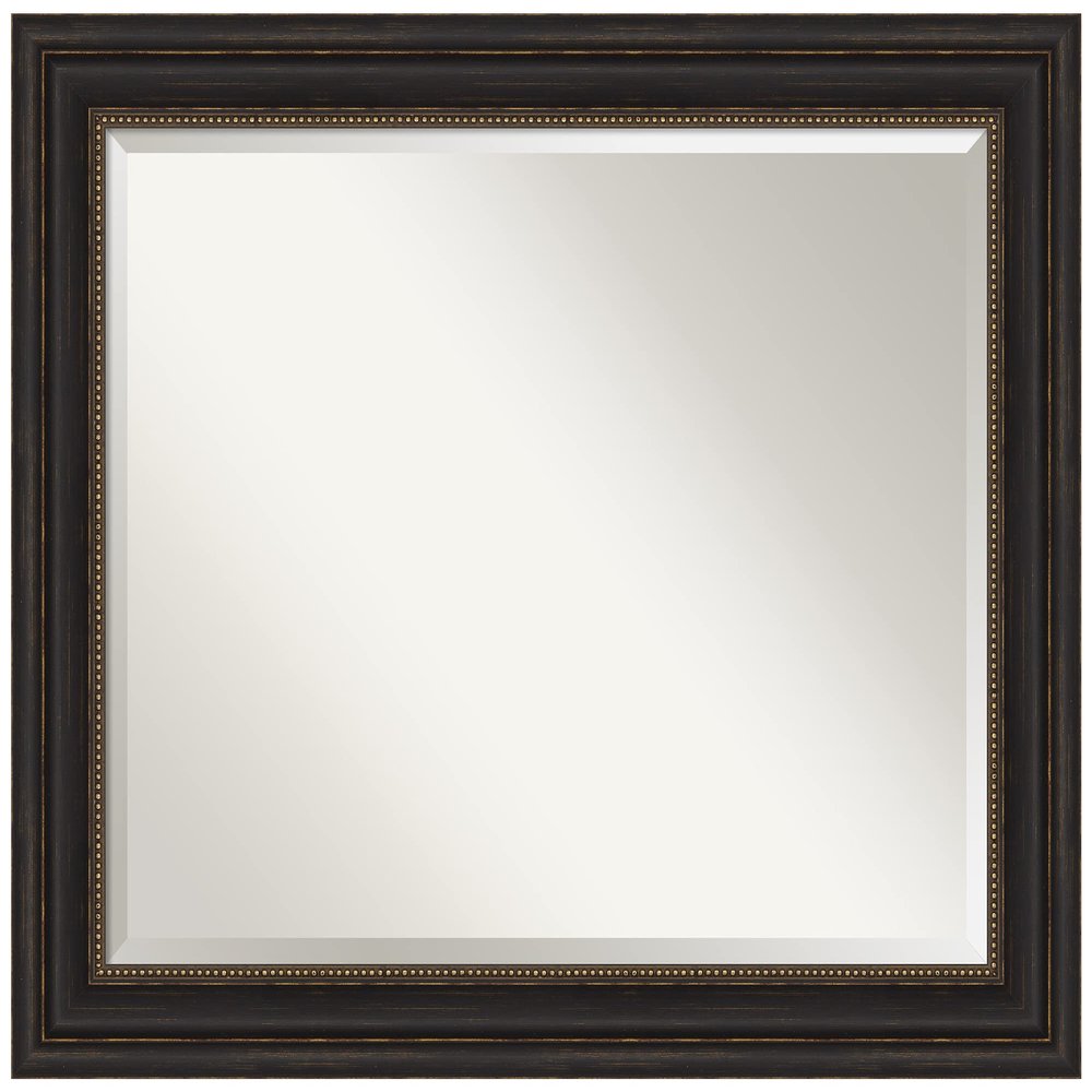 Amanti Art Bronze Bathroom Mirror for Over Sink, 27x33 Accent Bronze Rectangle Vanity Mirror, Large Traditional Frame, Hangs Horizonally and Vertically, Bathroom Wall Decor, Beveled Edge