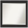 Amanti Art Black Bathroom Mirror for Over Sink, 30x42 Ridge Black Rectangle Vanity Mirror, Large Traditional Frame, Hangs Horizonally and Vertically, Bathroom Wall Decor, Beveled Edge view 1