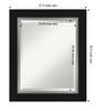 Amanti Art Black Bathroom Mirror for Over Sink, 25x21 Eva Black Silver Rectangle Vanity Mirror, Small Modern Frame, Hangs Horizonally and Vertically, Bathroom Wall Decor, Beveled Edge view 4