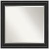 Amanti Art Black Bathroom Mirror for Over Sink, 28x34 Ridge Black Rectangle Vanity Mirror, Large Traditional Frame, Hangs Horizonally and Vertically, Bathroom Wall Decor, Beveled Edge view 1