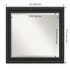 Amanti Art Black Bathroom Mirror for Over Sink, 28x34 Ridge Black Rectangle Vanity Mirror, Large Traditional Frame, Hangs Horizonally and Vertically, Bathroom Wall Decor, Beveled Edge view 4