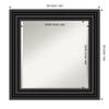 Amanti Art Black Bathroom Mirror for Over Sink, 26x26 Colonial Black Square Vanity Mirror, Medium Traditional Frame, Hangs Horizonally and Vertically, Bathroom Wall Decor, Beveled Edge view 4