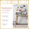 Adore Decor Alton Writing Computer Desk, Laptop PC Workstation, Retro Simple Study Table for Home Office, White view 4