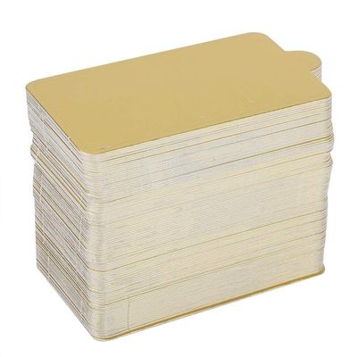 100 PCS Quarter Sheet Cake Board Rectangle Mousse Cake Boards Greaseproof Gold Paper Cupcake Dessert Displays Tray Wedding Birthday Cake(S: 10 x 5 cm / 3.94 x 1.97 inch)