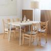 Livinia Canberra 47.2" Rectangular Wooden Dining Table/Mid Century Modern Malaysian Oak Kitchen Table (Natural-White) Table Only view 4