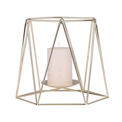 Annie life Nordic Golden Candle Holder, Ins Wrought Iron Romantic Aroma Candle Holder, Simple European Ornaments Metal Candle Cup, Ideal Gift for Festivities,Parties, Weddings and Aromatherapy