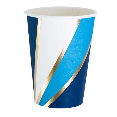 Jollity & Co Party Supplies | The Markle Collection 12 oz Cups | Great For Fourth of July, Baby Showers, Hanukkah, Event And Birthday Decorations | Paper, 8 Pack