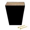 ComfortStyle Legs for Furniture, Sofa Ottoman and Chair 4" Wood Feet Replacement, Set of 4 Square Tapered Pyramid Feet (Dark Espresso) view 2
