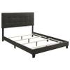 Coaster Home Furnishings - Mapes - Wood - Upholstered Panel Bed with Tufted Headboard, Low Frame and Transitional Style - Bedroom - Full Size - Charcoal - 305746F view 1