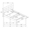 Coaster Home Furnishings - Mapes - Wood - Upholstered Panel Bed with Tufted Headboard, Low Frame and Transitional Style - Bedroom - Full Size - Charcoal - 305746F view 3