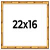 CountryArtHouse 22x16 Frame Gold Bamboo Solid Wood Picture Frame | Includes UV Acrylic Plexiglass, Acid Free Foam Backing Board and Hanging Hardware | 1 Inch Moulding Width view 1