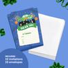 Desert Cactus Monster Truck Happy Birthday Invitations Invite Cards Style 3 (10 Count) With Envelopes Boys Girls Kids Party (10ct) view 2