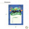 Desert Cactus Monster Truck Happy Birthday Invitations Invite Cards Style 3 (10 Count) With Envelopes Boys Girls Kids Party (10ct) view 3