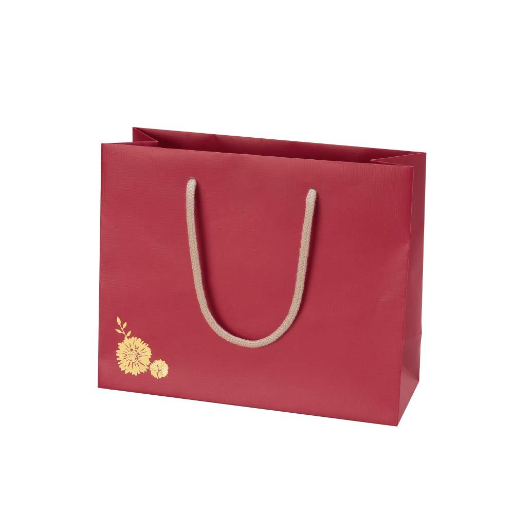 T-2850-S Wrap Gift Bag, Glittering Flower Pink, Small