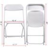 10-Pack Plastic Folding Chair Stackable Wedding Party Events Commercial Chair for IndoorOutdoor, White view 2