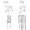10-Pack Plastic Folding Chair Stackable Wedding Party Events Commercial Chair for IndoorOutdoor, White view 4