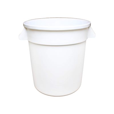 Thunder Group PLTC010W Trash Can, 10 Gallon, Round, Integrated Handles, Plastic, White