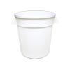Thunder Group PLTC010W Trash Can, 10 Gallon, Round, Integrated Handles, Plastic, White view 1