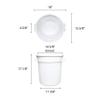 Thunder Group PLTC010W Trash Can, 10 Gallon, Round, Integrated Handles, Plastic, White view 2