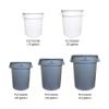 Thunder Group PLTC010W Trash Can, 10 Gallon, Round, Integrated Handles, Plastic, White view 3