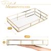 Houseables Gold Mirror Tray, Mirrored Tray, Brass Decorative Organizer for Vanity, Coffee Table, Jewelry, Makeup, Bathroom Counter, Plate, Dresser, Bar, Decor, Large, 16 x 9 x 2 Inch view 2