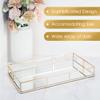 Houseables Gold Mirror Tray, Mirrored Tray, Brass Decorative Organizer for Vanity, Coffee Table, Jewelry, Makeup, Bathroom Counter, Plate, Dresser, Bar, Decor, Large, 16 x 9 x 2 Inch view 4