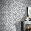 Moroccan Mosaic & Tile House CTP06-08 Tanger Handmade Cement Tile, Pack of 12, Grey and White view 1