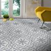 Moroccan Mosaic & Tile House CTP06-08 Tanger Handmade Cement Tile, Pack of 12, Grey and White view 2