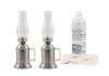 Vermont Lanterns Emergency Kit - 2 x Brass Tavern Oil Lamps, Wick + Lamp Oil (Pewter) view 1