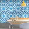 Moroccan Mosaic & Tile House CTP06-02 Tanger Handmade Cement Tile, Pack of 12, Blue, Light Blue, White view 3