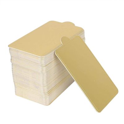 100 PCS Quarter Sheet Cake Board Rectangle Mousse Cake Boards Greaseproof Gold Paper Cupcake Dessert Displays Tray Wedding Birthday Cake(L: 10 x 6 cm / 3.94 x 2.36 inch)