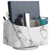 HofferRuffer Spinning Remote Control Holder, Remote Controller Holder, Remote Caddy, Media Storage Organizer, Spinning Remote Control Organizer, 7.3X 5.5 x 6 inches, Marble PU Leather view 2
