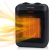 Portable Electric Space Heater - 1500W/750W Ceramic Room Heater with Tip Over and Overheat Protection, 200 Square Feet Fast Heating for Indoor Desk Office Floor, Black view 1