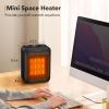 Portable Electric Space Heater - 1500W/750W Ceramic Room Heater with Tip Over and Overheat Protection, 200 Square Feet Fast Heating for Indoor Desk Office Floor, Black view 2