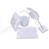4Pcs/lot Romantic Wedding Decoration Set Rhinestone Stain Ribbon Wedding Ring Pillow+ Girls Flower Basket +Guest Book + Pen Holder for Wedding Event Party Supplies Decor Accessories Photography Props view 1