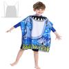 Athaelay Soft Hooded Beach Towel for Kids, Toddlers Bath/Pool/Swim Poncho Cover-ups Swimwear (Blue Shark) view 1